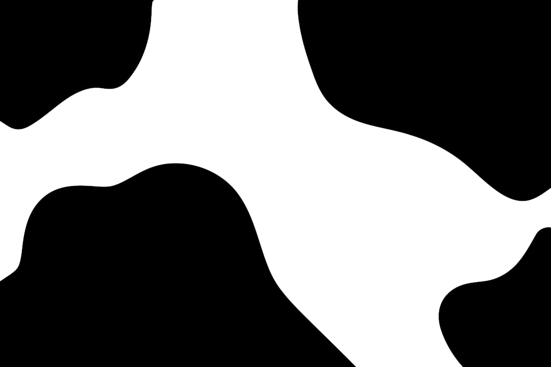 It is a black and white cow print.